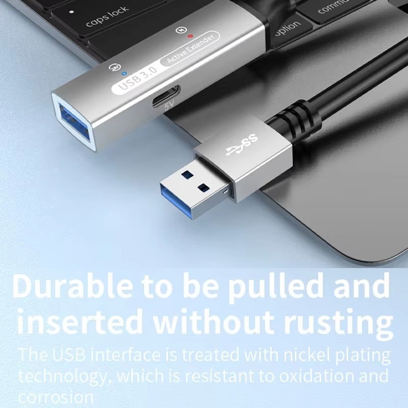 USB 3.0 Hub Extension Type A Man tot Vrouwelijk Gegevenskabel Met USB C Hub Power Extra Long