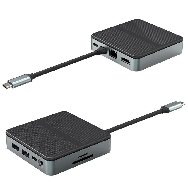 9 in 1 snelle gegevensoverdracht USB 3.0-poort Hub Type C-poort naar HDMI-adapter