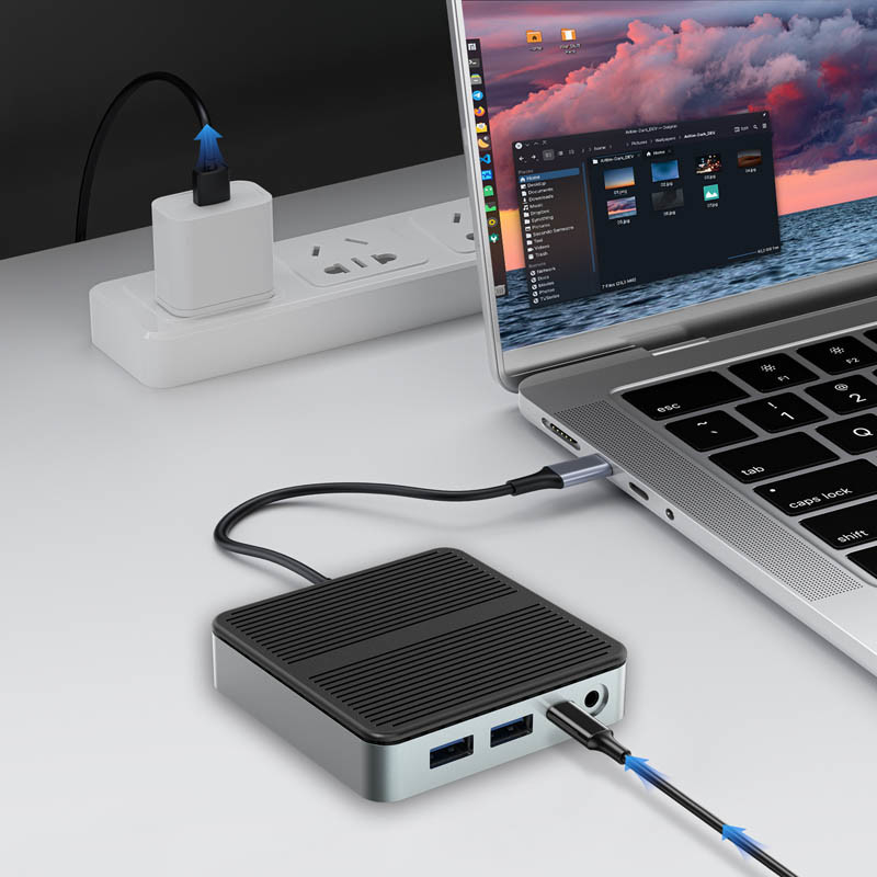 9 in 1 snelle gegevensoverdracht USB 3.0-poort Hub Type C-poort naar HDMI-adapter