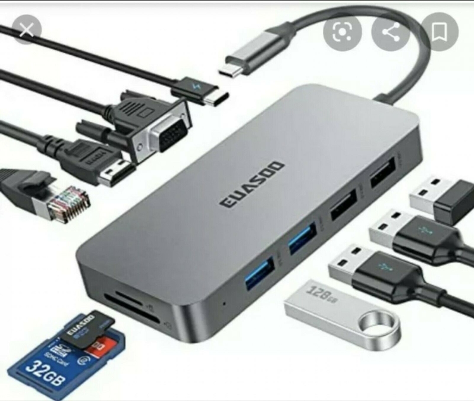 USB C Hub met HDMI en Displayport, 13 in 1 USB C naar Displayport Hub met 100W PD