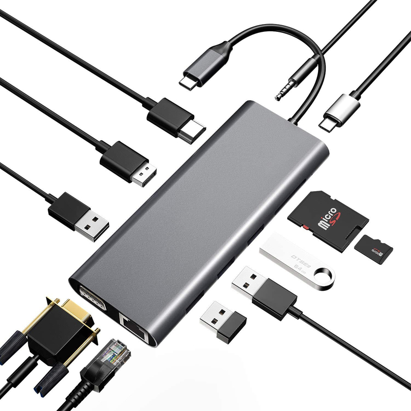 Persoonlijke lengte Grijs USB-C naar HDMI 2.1 Adapter 8K 60Hz voor snelheid USB Type C 3.1 Laptops