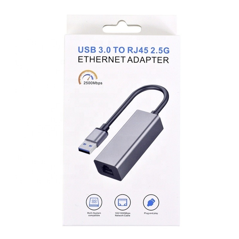 2500 Mbps Supersnelheid 2.5G USB 3.0 Network Card Adapter met 2.5G Gigabit Ethernet