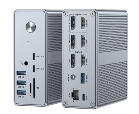 Stroomlevering Tot 120W USB-C Hub Docking Station met microSD3.0 kaartlezer met prestaties