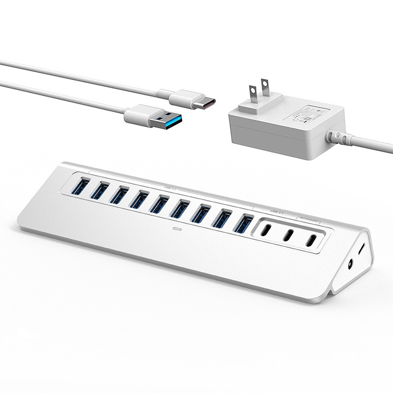 Type C-interface 4 in 1 14 poorten Hub Type-C OTG naar USB 3.0 2.0 Adapter Aluminiumlegering