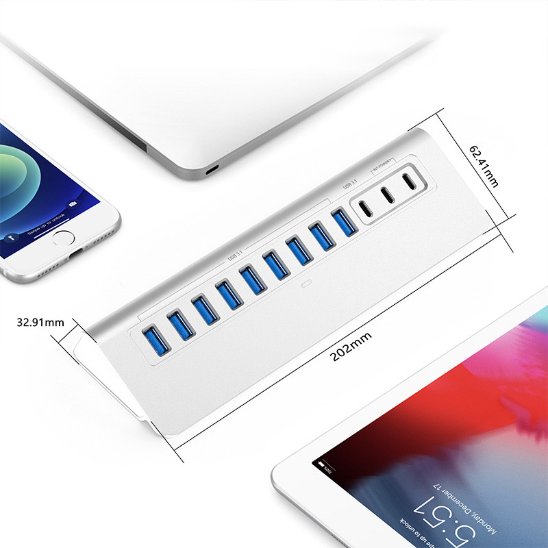 Aanpasbare Type-C-poortverlenger met USB-A-connector OEM/ODM-ondersteuning
