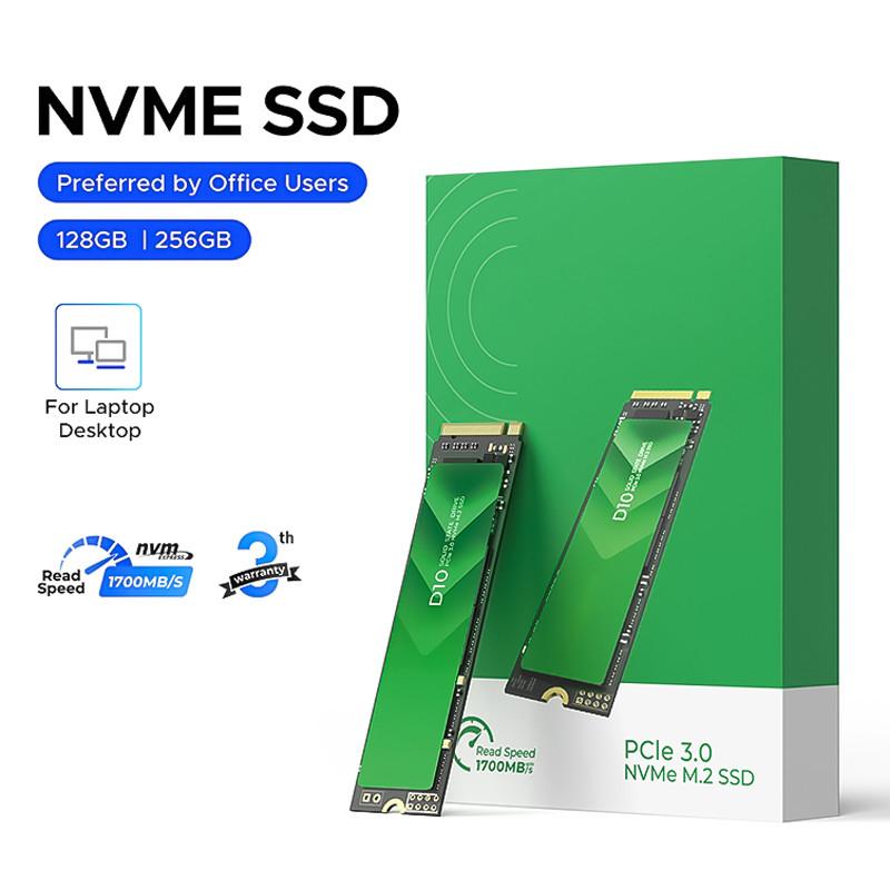 High Speed PCIe 3.0 Interface M.2 SSD met 128 GB capaciteit en SATA 6Gb/s controller