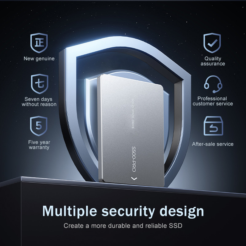 Tot 4TB SSD Schokbestendigheid 350G bij 0,5 ms 0°C tot 55°C Schokbestendigheid