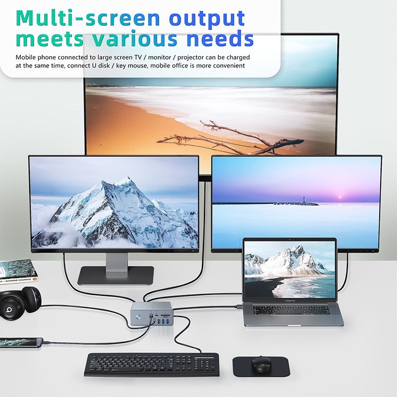 OEM/ODM Logo Thunderbolt Connection Hub voor 4K-displayondersteuning en verder