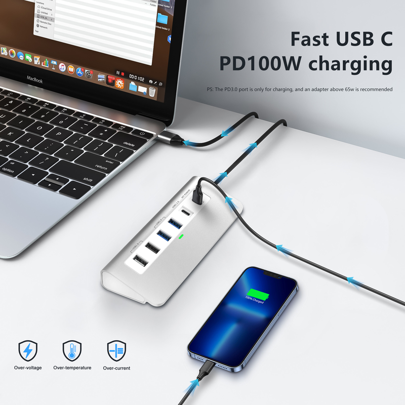 Bijkomende functies 9 in 1 USB-C Docking Station met gebruikershandleiding en compact ontwerp