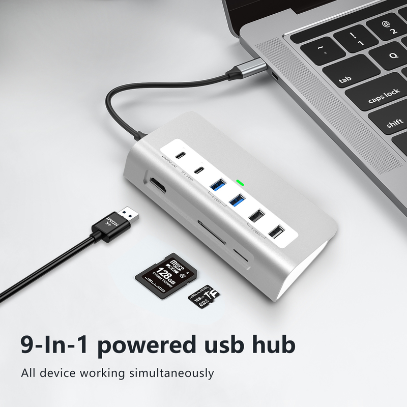 Bijkomende functies 9 in 1 USB-C Docking Station met gebruikershandleiding en compact ontwerp