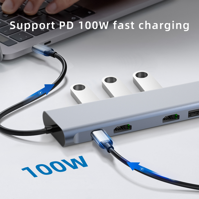 Type C USB Multi Port Hub USB Type-C Adapter met USB 3.0-poorten en RU6A-H2