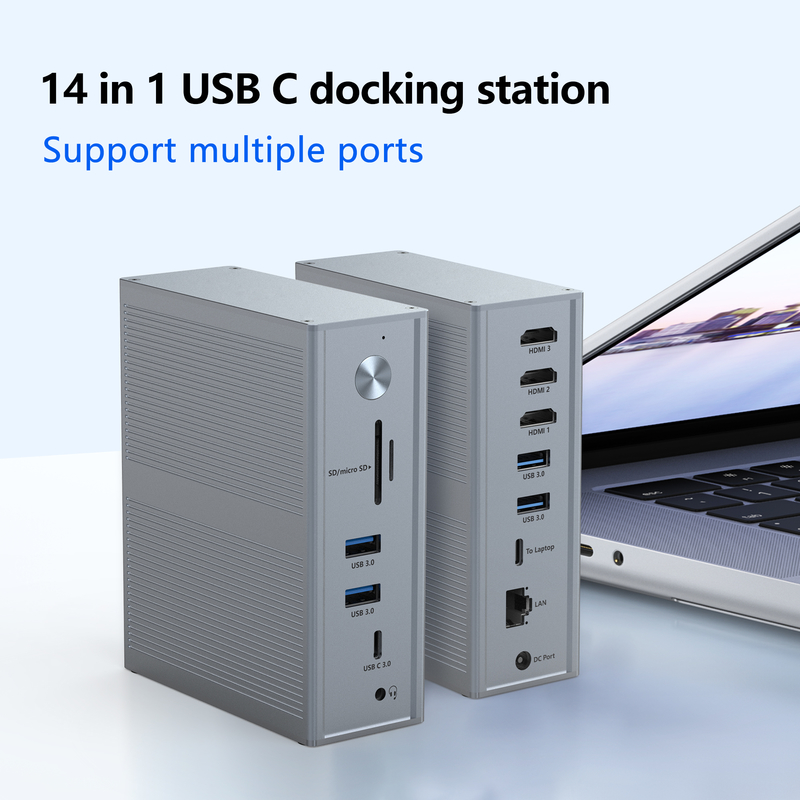 Subosen Power Supply USB-C PD 100W USB-C Docking Station voor Snelle en Soepele Apparaatcompatibiliteit