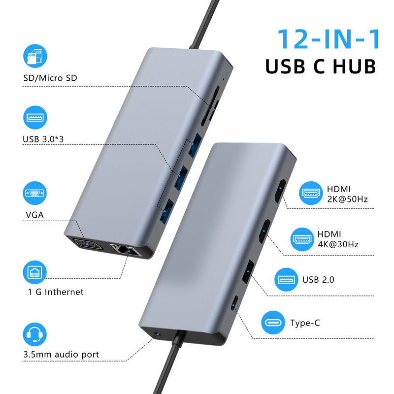 USB-C Docking Station De perfecte combinatie van USB 3.1 Interface Type en Type C Port Connectivity
