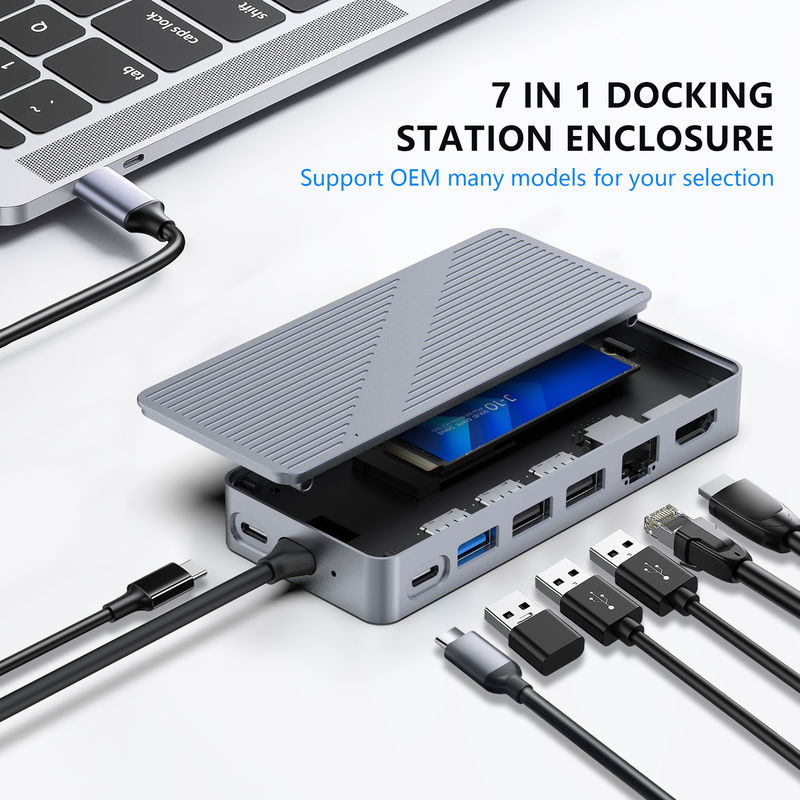 USB-C Docking Station USB 3.0 1G Ethernet 4K HDMI voor USB C Apparaten Compatibiliteit