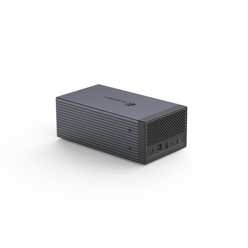 4-bay aluminium RAID HDD-behuizing van aluminiumlegering met hardware RAID 6-modi en dubbele 10Gbps Type-C DAS-opslagarray