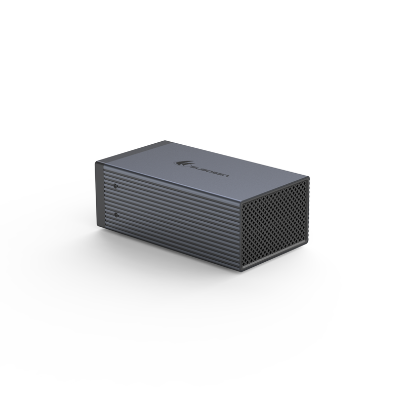 4-bay aluminium RAID HDD-behuizing van aluminiumlegering met hardware RAID 6-modi en dubbele 10Gbps Type-C DAS-opslagarray