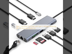 Type C USB Multi Port Hub USB Type-C Adapter met USB 3.0-poorten en RU6A-H2