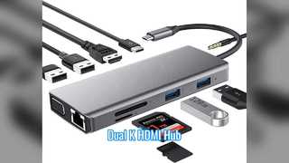 0 In USB C Hub Dual K 60Hz HDMI-adapter